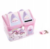 Skarbonki - JEDNOROŻEC RÓŻOWA SKARBONKA NA KŁÓDKĘ DLA DZIECI - miniaturka - grafika 1