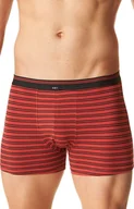 Majtki męskie - Czerwono-czarne bokserki męskie MXH 321, Kolor czerwono-czarny, Rozmiar M, Key - Intymna - miniaturka - grafika 1