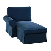 Pokrowce na meble - Dekoria Pokrowiec na szezlong Ektorp lewy granat 84 x 166 x 73 cm Velvet 642-704-29 - miniaturka - grafika 1