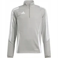 Bluzy damskie - Bluza dla dzieci adidas Tiro 24 Training Top szara IR9363 116cm - miniaturka - grafika 1