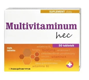 HECPHARMA Multivitaminum HEC x 50 tabl - Witaminy i minerały HECPHARMA Multivitaminum HEC x 50 tabl - Witaminy i minerały - miniaturka - grafika 1