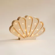 Lampy pozostałe - Drewniana Lampka Muszla - widoczne drewno - miniaturka - grafika 1
