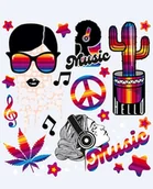 Pasmanteria - Naprasowanki na ubranie Music - miniaturka - grafika 1