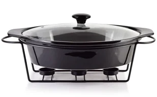 MODERN KITCHEN Naczynie z podgrzewaczem 2,6L 38x26x7,9cm czarne - Piece, kotły  i płyty grzejne gastronomiczne - miniaturka - grafika 1