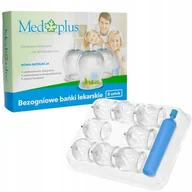 Suplementy naturalne - BAŃKI BEZOGNIOWE LEKARSKIE SZKLANE 8 szt + pompka - miniaturka - grafika 1