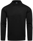 Swetry męskie - Sweter męski półgolf czarny basic Recea - miniaturka - grafika 1