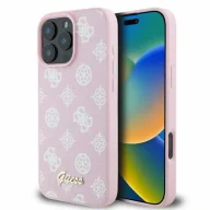 Etui i futerały do telefonów - Etui Guess Peony Script MagSafe na iPhone 16 Pro Max - różowe - miniaturka - grafika 1