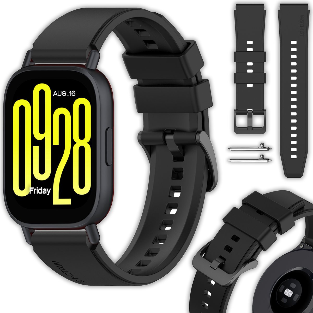Pasek silikonowy Vanfone do Xiaomi Redmi Watch 5 Active / 5 Lite, czarny