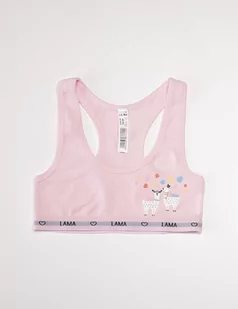 Top dziewczęcy z bawełny jersey - LA/MA - Majtki dla dzieci - miniaturka - grafika 1