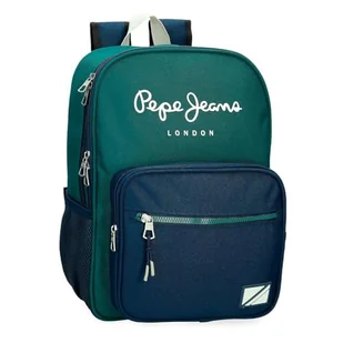 Pepe Jeans Ben Plecak szkolny Podwójna komora Zielony 30x40x12 cms Poliester 14,4L by Joumma Bags, Zielony, Podwójny plecak szkolny - Plecaki szkolne i tornistry - miniaturka - grafika 1