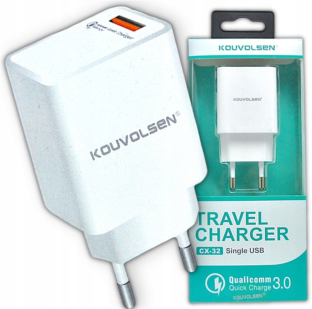 SZYBKA ŁADOWARKA SIECIOWA DO TELEFONU WTYCZKA / KOSTKA FAST CHARGE QC 3.0