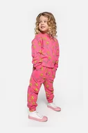 Spodnie i spodenki dla dziewczynek - Coccodrillo spodnie dresowe dziecięce kolor różowy gładkie - miniaturka - grafika 1