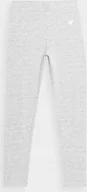 Legginsy - 4f Legginsy dla dziewczynki 4F chłodny jasny szary melanż HJZ22 JLEG001 27M 140cm - miniaturka - grafika 1