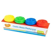 Masy plastyczne - Smily play Ciasto-masa 4 słoiczki 56g - miniaturka - grafika 1