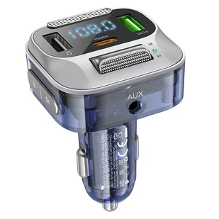 HOCO ładowarka samochodowa PD30W QC 3.0 + transmiter FM Bluetooth E75 granatowy - Akcesoria do smartwatchy - miniaturka - grafika 1
