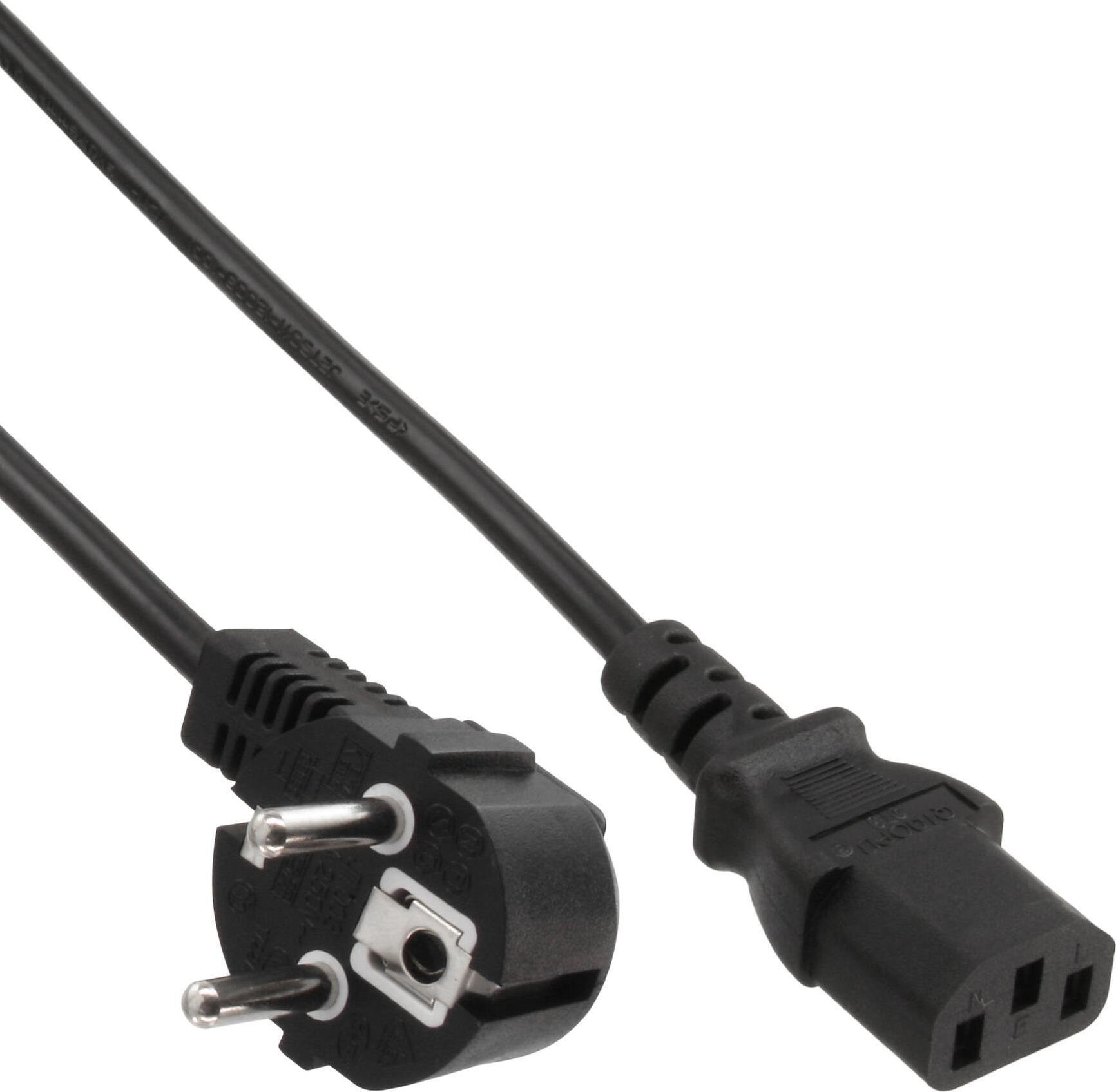 25er Bulk-Pack InLine® Kabel sieciowy, styk uziemiający zgodny z testem IEC. C13, 3m