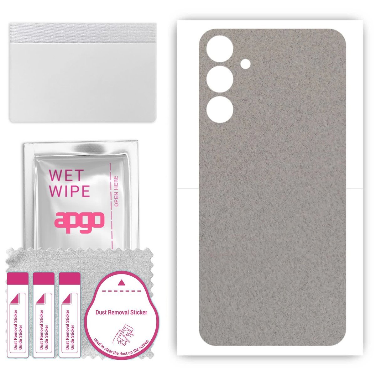 Folia naklejka skórka strukturalna na TYŁ Zamsz do Samsung Galaxy A35 5G - Zamsz Szary - apgo SKINS