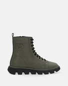 Botki damskie - Zielone trzewiki ze skóry naturalnej - Venezia - miniaturka - grafika 1