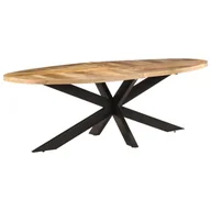 Stoły - vidaXL Lumarko Stół jadalniany, 240x100x75 cm, surowe drewno mango 321678 - miniaturka - grafika 1