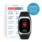 Smartwatch - Locon Life Premium BS.07 Czarny - miniaturka - grafika 1