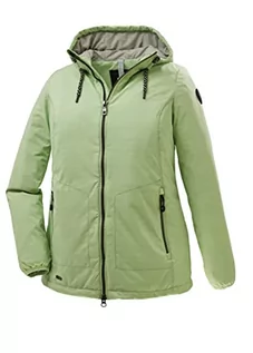 Kurtki damskie - STOY Damska kurtka softshell z kapturem - duże rozmiary STS 5 WMN SFTSHLL JCKT, wiosenna zieleń, 48, 38102-000 - grafika 1