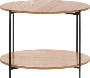 Stolik kawowy dwupiętrowy z MDF, Ø 55 cm - Ławy i stoliki kawowe - miniaturka - grafika 1
