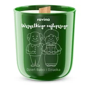 Świece - DZIEŃ BABCI I DZIADKA świeca sojowa świeczka zapachowa na prezent zapach lasu / sosny RAVINA - miniaturka - grafika 1