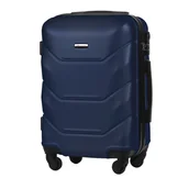 Walizki - Walizka Kabinowa Twarda z ABS-u Granatowy - miniaturka - grafika 1