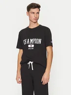 Koszulki męskie - Champion T-Shirt 220432 Czarny Regular Fit - miniaturka - grafika 1