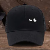 Czapki dla dzieci - TEMU baseballowa unisex MAKEFGE z twardym pokrywą i siatką - stylowa czapka chroniąca przed słońcem dla mężczyzn, kobiet i nastolatków - czarna z - miniaturka - grafika 1