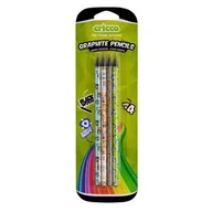 Przybory szkolne - Cricco Ołówek trójkątny black wood HB 4 szt. - miniaturka - grafika 1