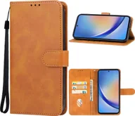 Etui i futerały do telefonów - Pokrowiec König Design kompatybilny z Samsung Galaxy A35 z syntetycznej skóry - Brązowe etui na telefon komórkowy - miniaturka - grafika 1
