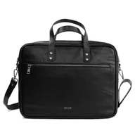 Torby męskie - Skórzana Torba Na Laptopa Męska Solier Sl05 Newbridge Czarna - miniaturka - grafika 1