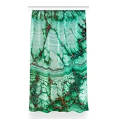 Zasłony - Zasłona z grafiką gotowa Marmur turkus 150x260 cm, Fabricsy - miniaturka - grafika 1