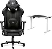 Fotele gamingowe - Fotel Diablo Chairs X-PLAYER 2.0 Normal Size Czarny + EGON 1100 Białe 110 cmx60 cm - miniaturka - grafika 1