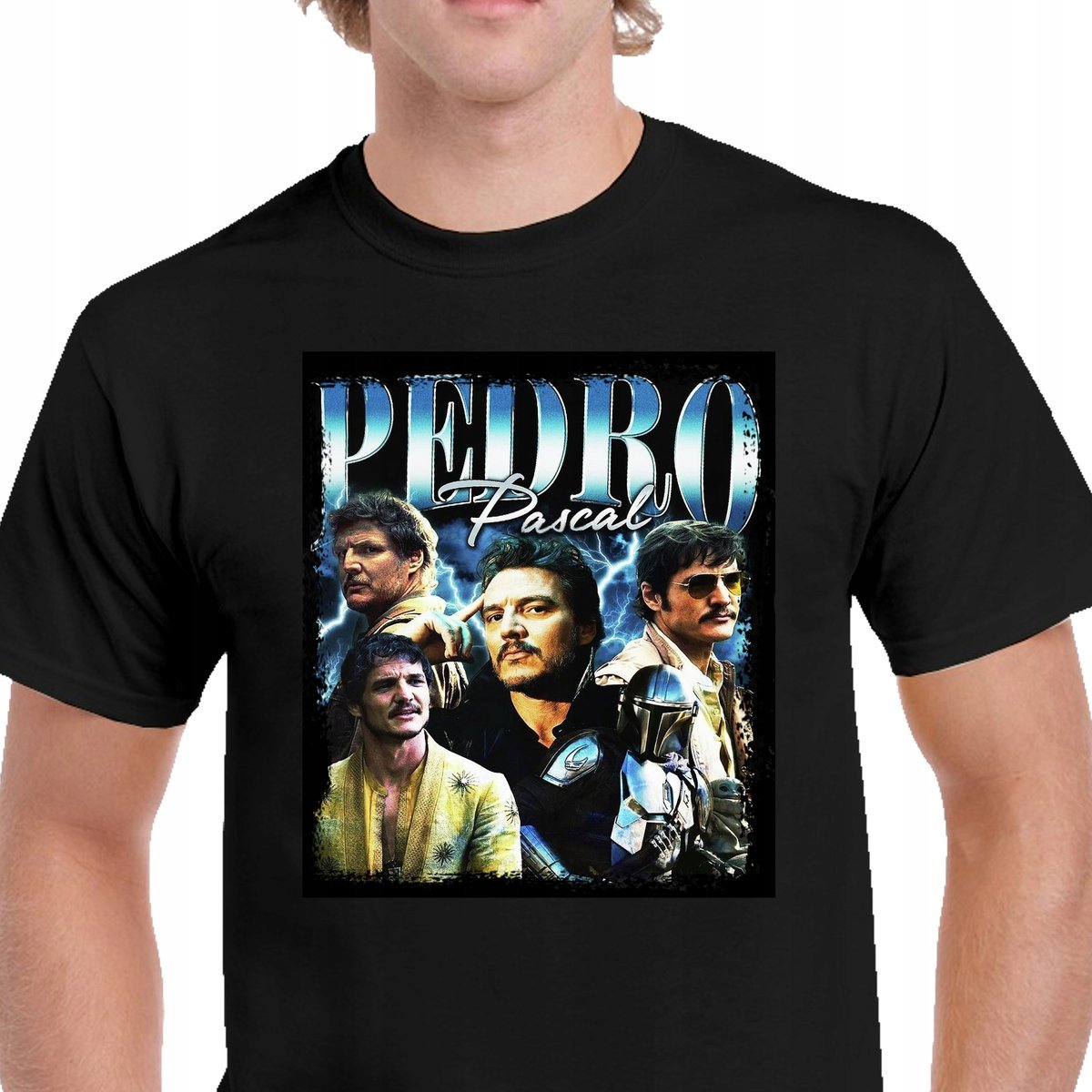 P234 KOSZULKA MĘSKA PREZENT PEDRO PASCAL YODA THE MANDOLARIAN CZARNA L