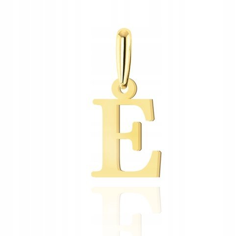DAMSKA ZŁOTA ZAWIESZKA LITERKA E 585 14KT