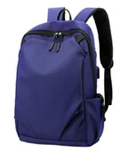 Torby na laptopy - Plecak Na Laptopa Usb Podróżny Wodoodporny Niebieski - miniaturka - grafika 1