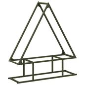 Wózki magazynowe - vidaXL Stojak na drewno opałowe, oliwkowo-zielony, 80x25x90 cm - miniaturka - grafika 1