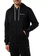 Bluzy męskie - Champion Legacy American Classics-Script Logo Powerblend Polar Full Zip Męska bluza z kapturem, Czarny, L - miniaturka - grafika 1