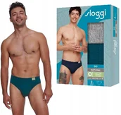 Majtki męskie - Zestaw MAJTKI MĘSKIE Slipy Bawełniane Sloggi Men GO Natural Brief C2P M - miniaturka - grafika 1