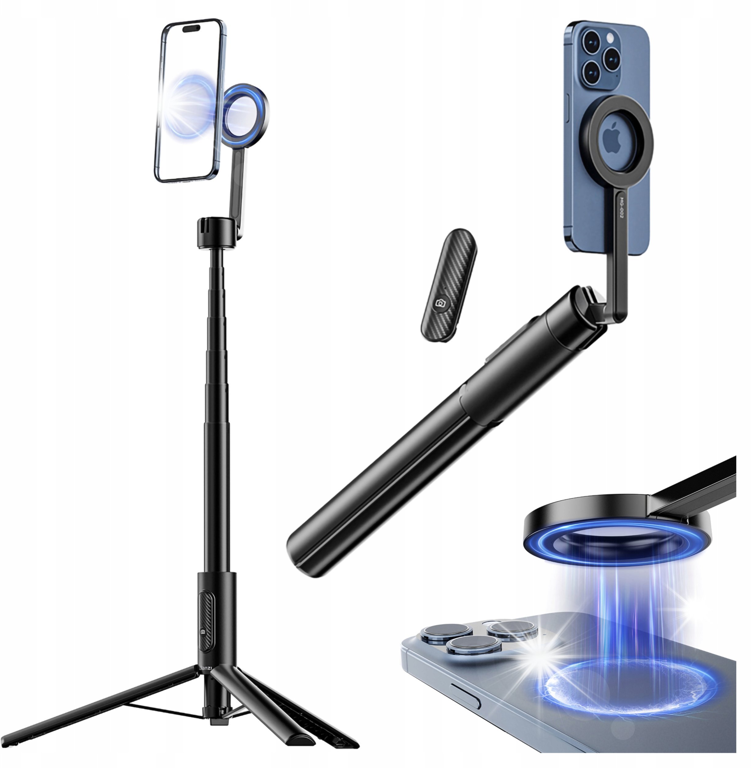 Selfie stick Ulanzi Kijek SELFIE Stick Statyw 1.6m na Magnes MagSafe Telefon Smartfon + PILOT