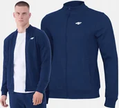 Bluzy męskie - Bluza Męska 4F Dresowa Polar Bez Kaptura Rozpinana Bomberka Gruba M2631 S - miniaturka - grafika 1