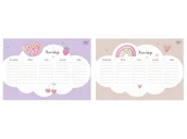 Szkolne artykuły papiernicze - Plan Lekcji Szkolny A4 Brokatowy Girls Interdruk - miniaturka - grafika 1