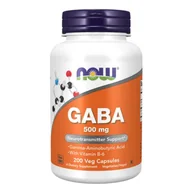 Witaminy i minerały - Now Foods NOW Gaba 500mg 200vegcaps - miniaturka - grafika 1