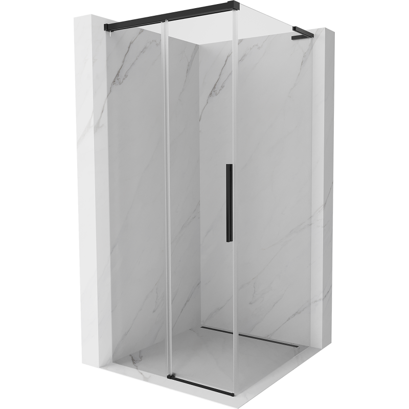 Mexen Rox L kabina prysznicowa rozsuwana 110 x 110 cm, transparent, czarna - 8C2L-110-110-70-00