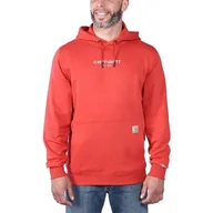 Bluzy sportowe męskie - Bluza sportowa męska z kapturem Carhartt Force Lightweight Logo - miniaturka - grafika 1