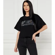 Koszulki i topy damskie - Karl Lagerfeld T-shirt Cropped Fit - miniaturka - grafika 1