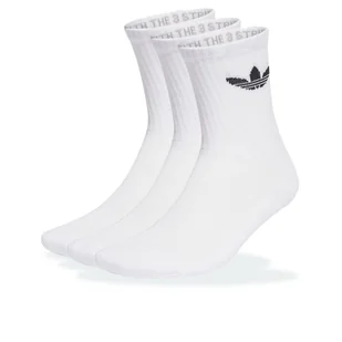 Skarpetki unisex adidas Originals Trefoil Cushion Crew Socks 3 Pairs IJ5616 - białe - Skarpetki męskie - miniaturka - grafika 1