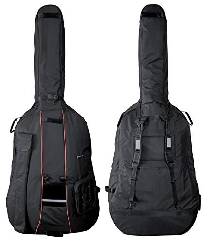 GEWA Double Bass Gig-Bag Premium 4/4-10 mm wyściółka, torba na smyczek, szelki plecakowe, torba na nuty